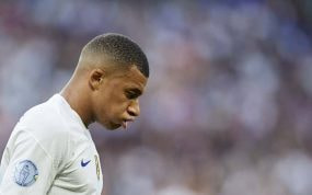Mbappé, en un partido con Francia.