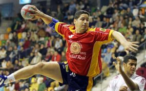 Rolando Uríos, durante el Mundial de 2005 en el que se proclamó campeón con la Selección española.