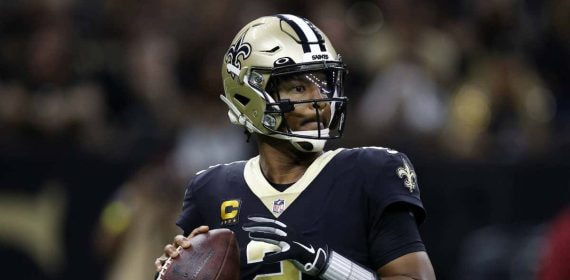 Jameis Winston, ayer, durante el partido que enfrentó a New Orleans Saints con Tampa.