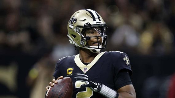 Jameis Winston, ayer, durante el partido que enfrentó a New Orleans Saints con Tampa.