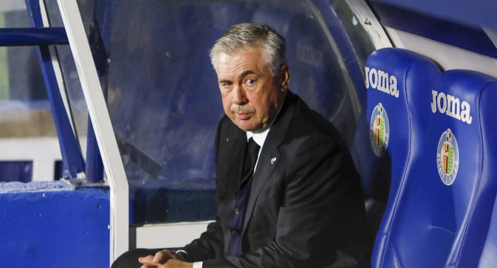 Ancelotti, antes del partido ante el Getafe.