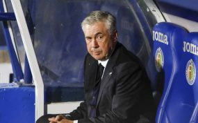 Ancelotti, antes del partido ante el Getafe.