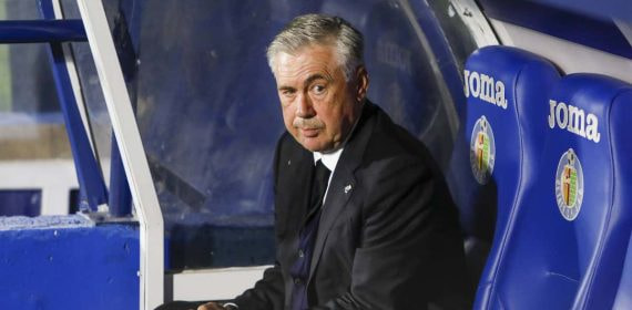Ancelotti, antes del partido ante el Getafe.