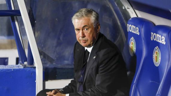 Ancelotti, antes del partido ante el Getafe.