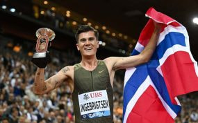 El noruego Jakob Ingebrigtsen (22), tras vencer el 1.500 de la Diamond League de Zúrich en septiembre.