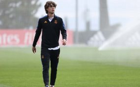 Julen Jon Guerrero, antes de un partido.