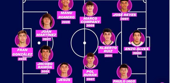 El once de joyas de la cantera del Real Madrid.