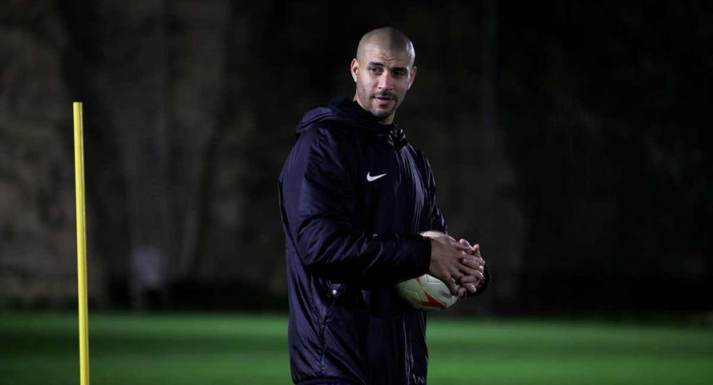 Carlos Diogo durante un entrenamiento con el C.D. Ateca