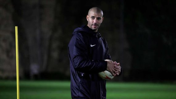 Carlos Diogo durante un entrenamiento con el C.D. Ateca
