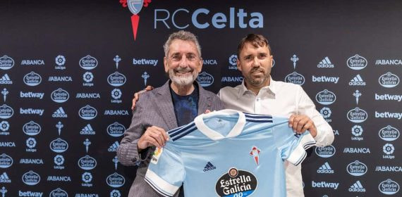 Eduardo Coudet renovó su contrato con el Celta en junio de 2021.