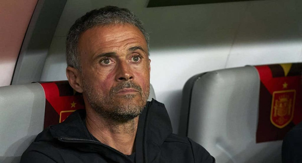 Luis Enrique durante un partido de la Liga de las Naciones