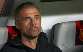 Luis Enrique durante un partido de la Liga de las Naciones