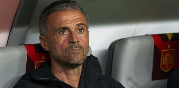 Luis Enrique durante un partido de la Liga de las Naciones