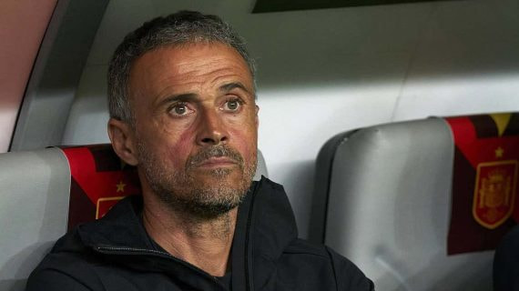 Luis Enrique durante un partido de la Liga de las Naciones