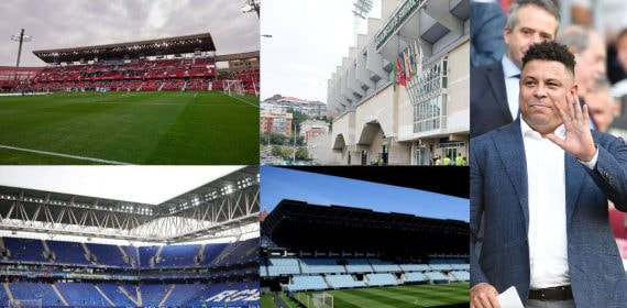 Los Cármenes, El Sardinero, RCDE Stadium, Balaídos y Ronaldo, como ejemplo de clubes que están activamente en venta.