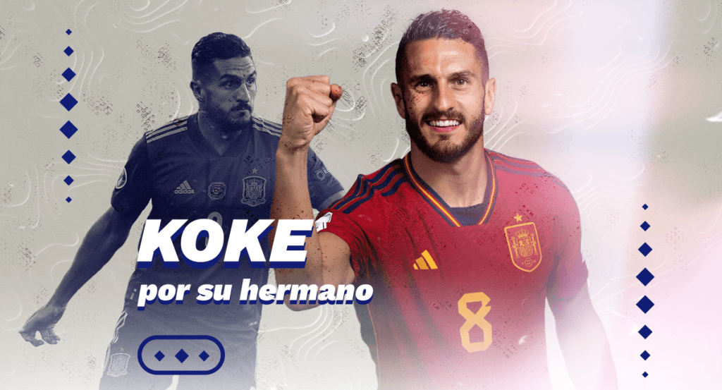 Koke Resurrección viste el dorsal número '8' con la Selección Española, donde acumula 70 internacionalidades.