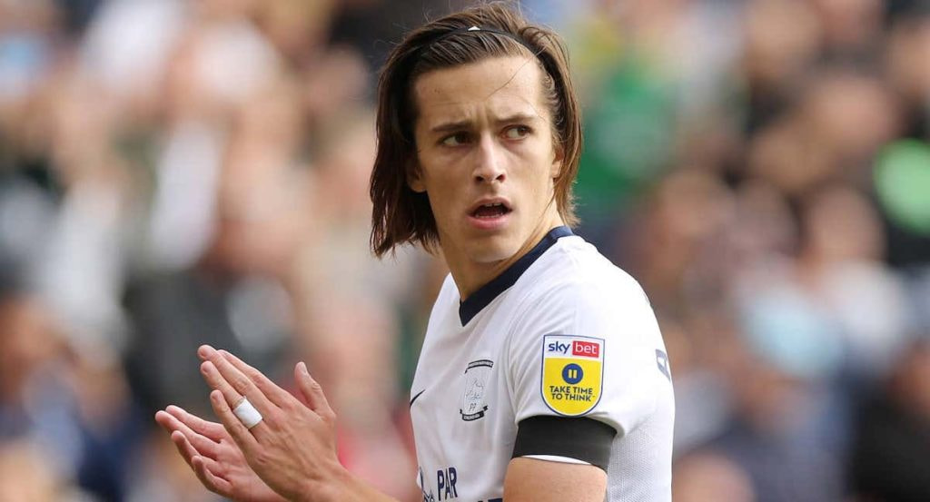 Álvaro Fernández Carreras, durante un partido con el Preston.