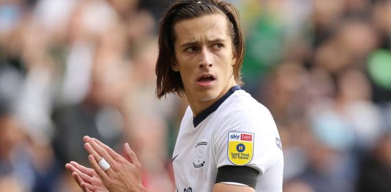 Álvaro Fernández Carreras, durante un partido con el Preston.