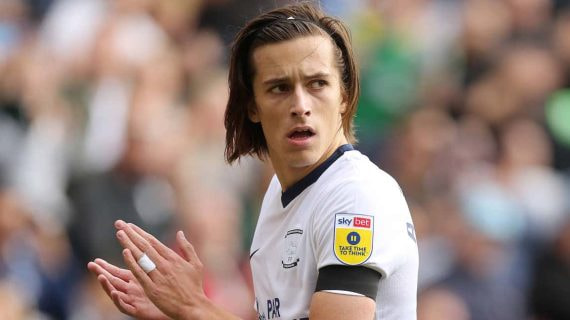 Álvaro Fernández Carreras, durante un partido con el Preston.