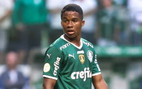 Endrick, en un partido con Palmeiras.