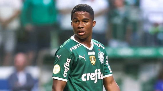 Endrick, en un partido con Palmeiras.