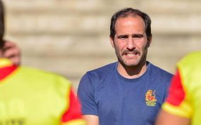 Pablo Feijoo durante un entrenamiento con España.