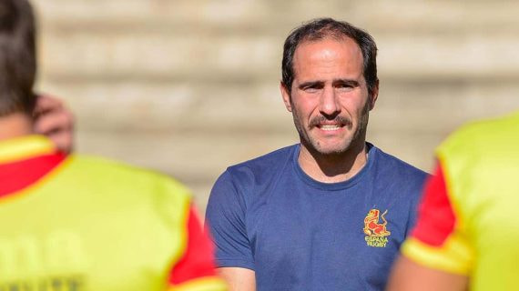 Pablo Feijoo durante un entrenamiento con España.