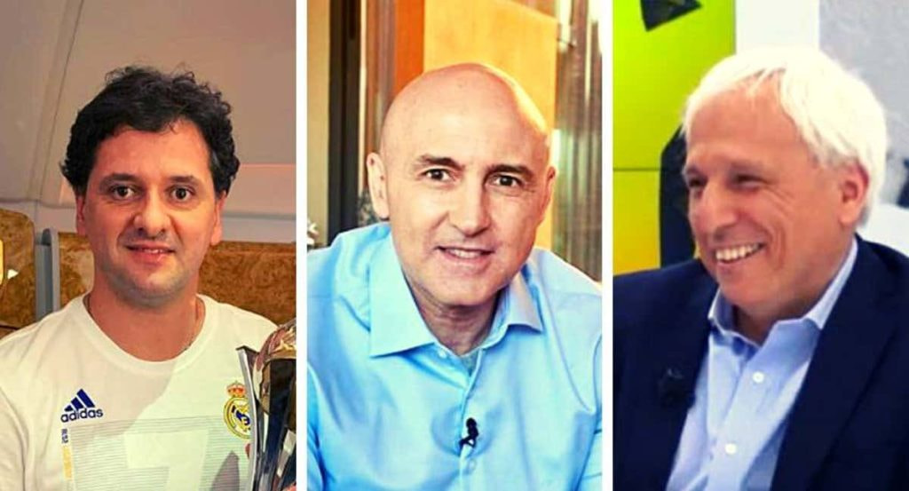 De izquierda a derecha: Juni Calafat, Maldini y Carlos Castellanos.