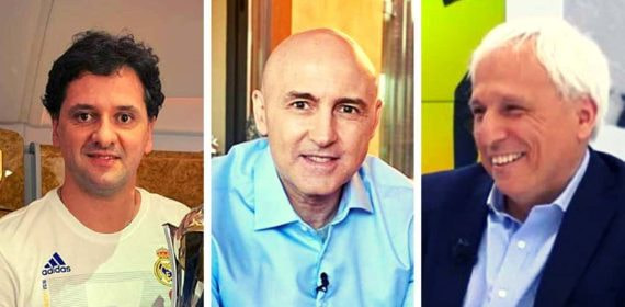 De izquierda a derecha: Juni Calafat, Maldini y Carlos Castellanos.
