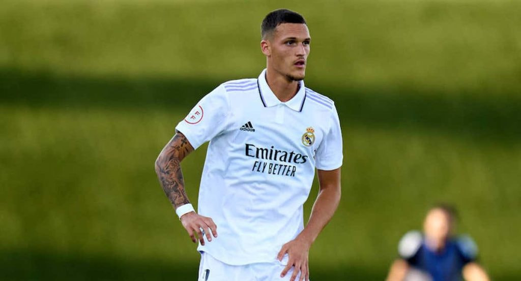 Rafa Marín, durante un partido del Real Madrid Castilla.