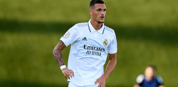 Rafa Marín, durante un partido del Real Madrid Castilla.