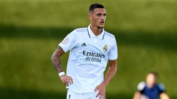 Rafa Marín, durante un partido del Real Madrid Castilla.