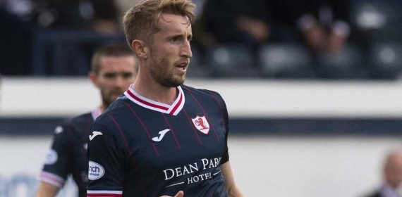 Ryan Nolan, en un partido con el Raith Rovers.