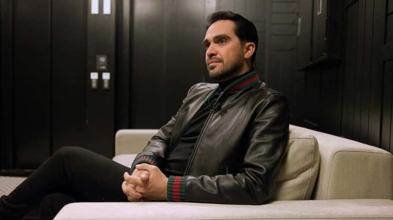 Alberto Contador durante la entrevista.