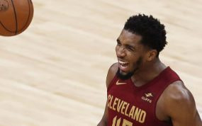 Donovan Mitchell el día que anotó 71 puntos, la mejor actuación de la temporada en la NBA.