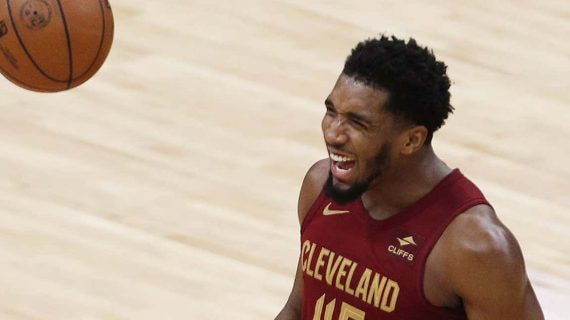 Donovan Mitchell el día que anotó 71 puntos, la mejor actuación de la temporada en la NBA.