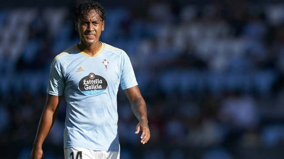 Renato Tapia, en un partido del Celta esta temporada.