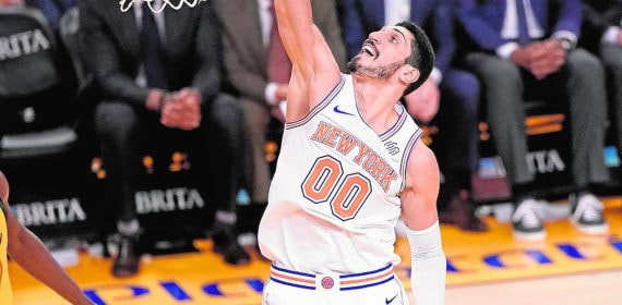 Enes Kanter Freedom, durante su etapa en los Knicks.