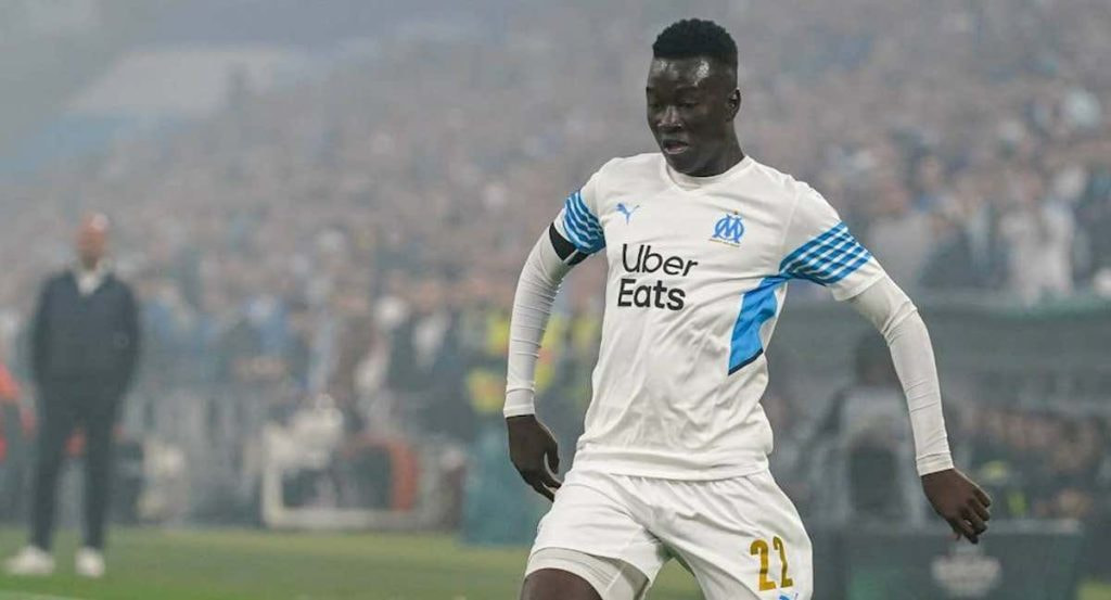 Pape Gueye, en un partido con el Marsella.
