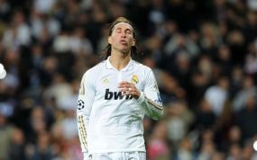 Sergio Ramos tras fallar el penalti ante el Bayern de Munich en 2012.