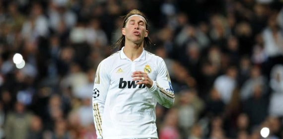 Sergio Ramos tras fallar el penalti ante el Bayern de Munich en 2012.