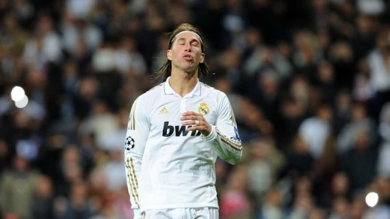 Sergio Ramos tras fallar el penalti ante el Bayern de Munich en 2012.