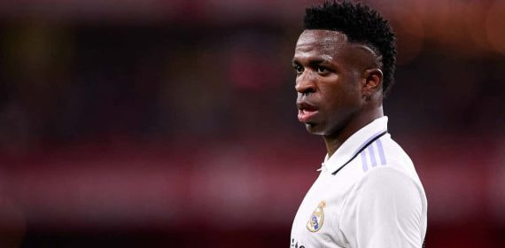 Vinicius Jr., durante un partido con el Real Madrid.