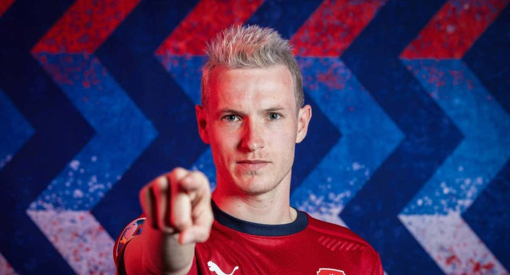 Jakub Jankto, con la camiseta de la República Checa.