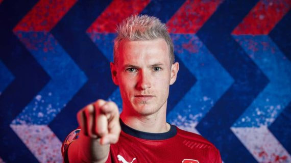 Jakub Jankto, con la camiseta de la República Checa.