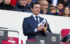 Guillermo Amor, en una imagen de archivo en el palco del Camp Nou.