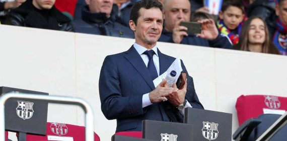 Guillermo Amor, en una imagen de archivo en el palco del Camp Nou.