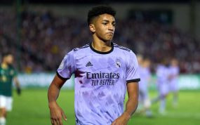 Álvaro Rodríguez, en su debut con el Real Madrid.
