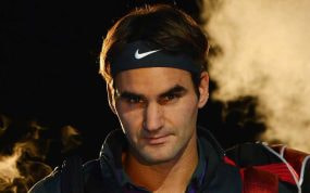 Roger Federer, durante las ATP Finals de 2012, cuando todavía vestía la marca deportiva Nike.