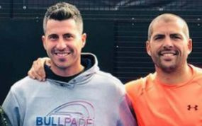 Jorge Larena y Adrián Pollo, en el GL Padel Club de Gran Canaria.